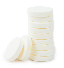 Obraz premium Vitamin C Tablets isolated on white