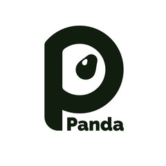 panda logo with letter P