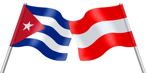 Flags. Cuba and Austria 