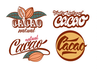 Fototapeta premium Vector illustration aztec cacao pattern collection for chocolate package design.