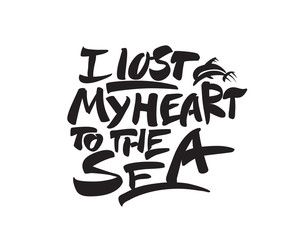 Summer time lettering poster. Vector illustration.