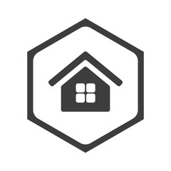 ikona sześciobok z zaokrąglonymi wewnątrz krawędziami