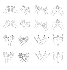 Hand Gestures/Symbols Illustration