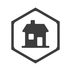 ikona sześciobok z zaokrąglonymi wewnątrz krawędziami