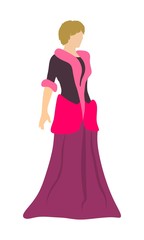 Beautiful woman in winter clothes with fur. Cute winter princess