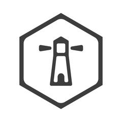 ikona sześciobok z zaokrąglonymi wewnątrz krawędziami © vempireart