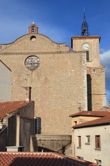 church in french village of Thuir in Pyrenees orientales, France