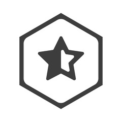 ikona sześciobok z zaokrąglonymi wewnątrz krawędziami © vempireart