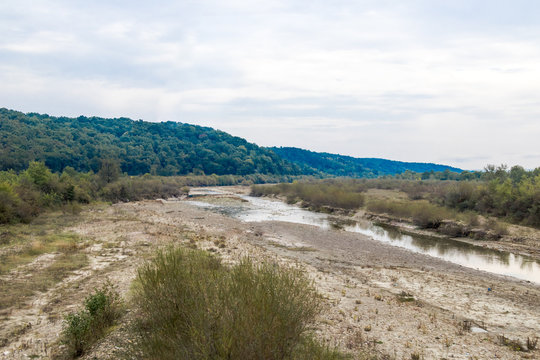 The  River Slanic Flowing Near The Town Of Prahova In Romania.