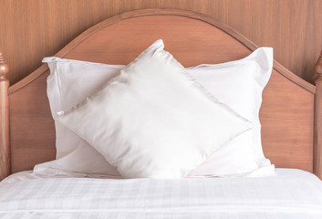 Fototapeta na wymiar Comfort pillow on bed