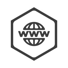 ikona sześciobok z zaokrąglonymi wewnątrz krawędziami