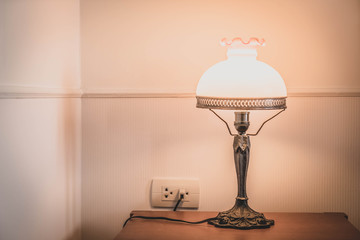 light lamp decoration in bedroom interior