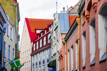 Obraz premium antique building view in Old Town Tallinn, Estonia
