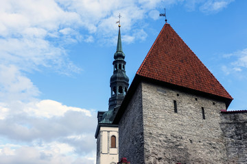 Fototapeta premium antique building view in Old Town Tallinn, Estonia