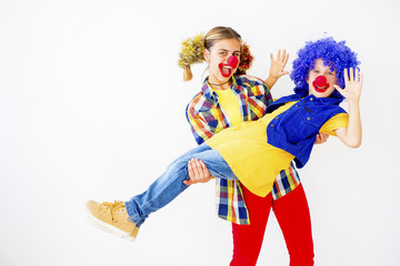 A portrait of a clown