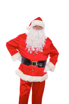 Kind Santa Claus, isolated on white background
