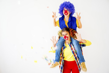 A portrait of a clown