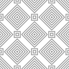 Light gray geometric seamless ornament