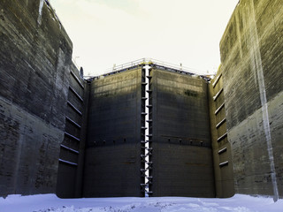 Critical Infrastructure for Global Economic Growth Shipping Canal Closed Lock Gates