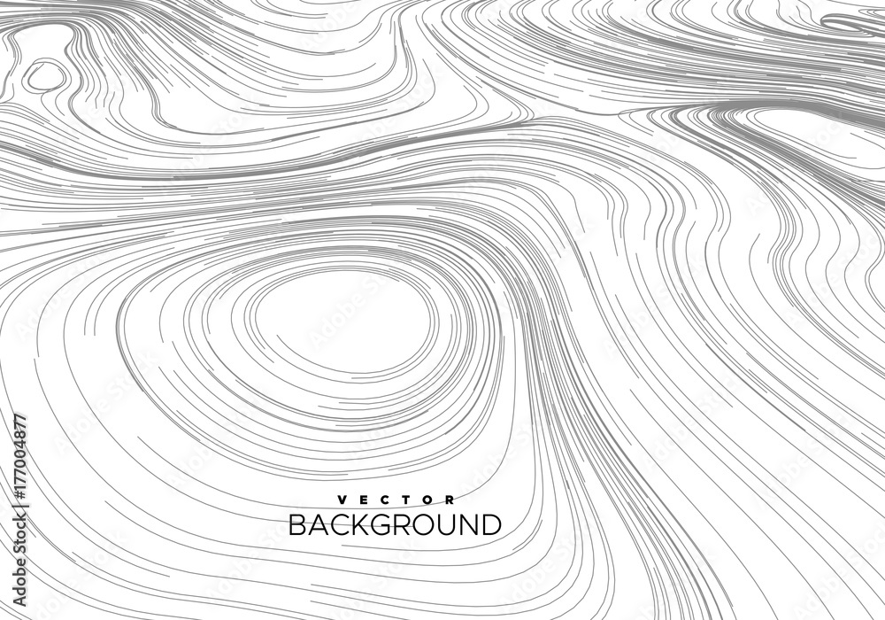 Poster abstract background with curled linear pattern