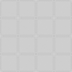 Gray and white geometric ornament. Seamless pattern