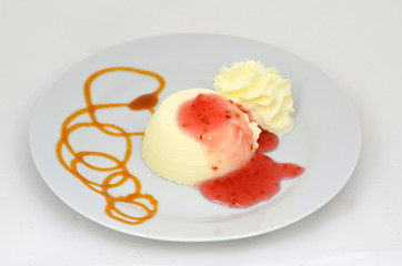 Panna Cotta on white