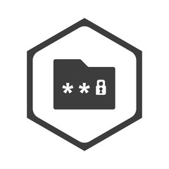 Obraz premium ikona sześciobok z zaokrąglonymi wewnątrz krawędziami