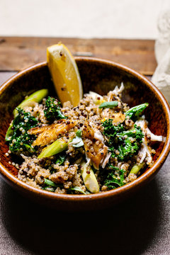 Quinoa and mackerel salad.