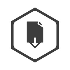 ikona sześciobok z zaokrąglonymi wewnątrz krawędziami