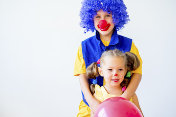 A portrait of a clown