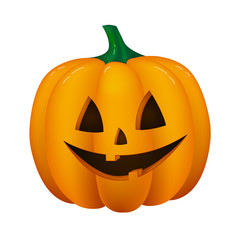 Halloween lantern isolated on white background. Vector.