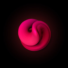 Abstract 3d twisted shape.