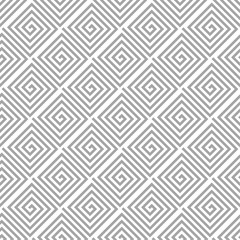 Gray geometric ornament on white background. Seamless pattern