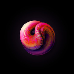 Abstract 3d twisted shape.