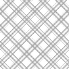 Gray geometric ornament on white background. Seamless pattern