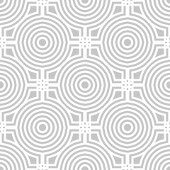 Geometric ornament. Light gray seamless pattern