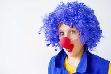A portrait of a clown