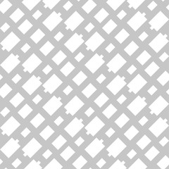 Gray and white geometric ornament. Seamless pattern