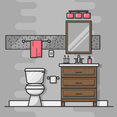 Bathroom Illustration