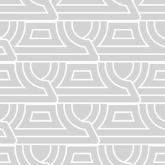 Geometric seamless pattern. Gray white ornamental design