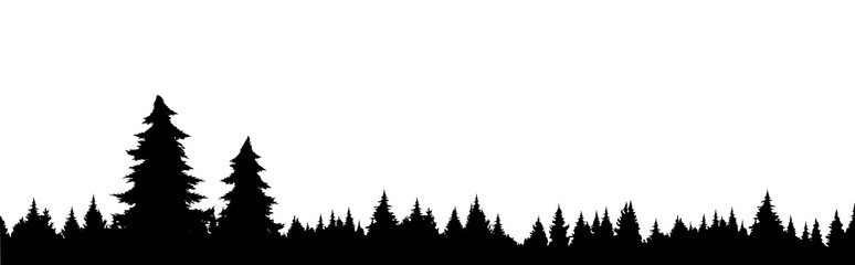 Silhouette Nadelwald © SimpLine