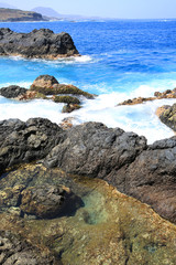 Fototapeta na wymiar Volcanic seaside on Tenerife Island, Canary Islands, Spain