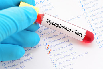 Blood sample with requisition form for Mycoplasma test