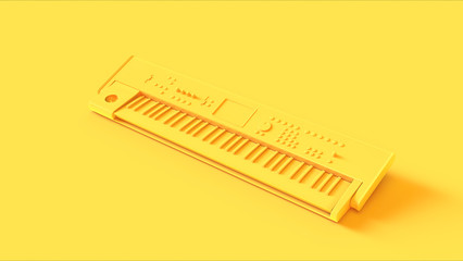 Yellow keyboard on a yellow background