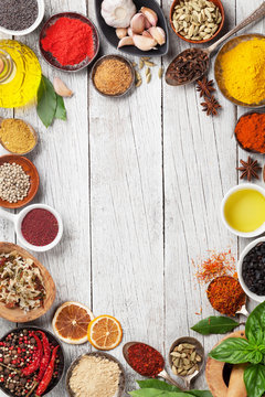 Various spices and herbs