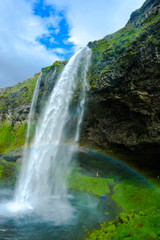 Waterfall, Iceland, tourism