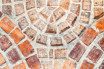 Pattern of tiles from above