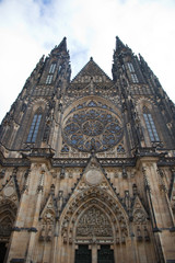 Fototapeta na wymiar Cathedral of St. Vita with the chapel of St. Wenceslas. Prague, Czech Republic