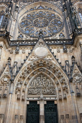Obraz premium Cathedral of St. Vita with the chapel of St. Wenceslas. Prague, Czech Republic