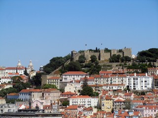 Looking over Lisbon towards Castelo de Sao Jorge.